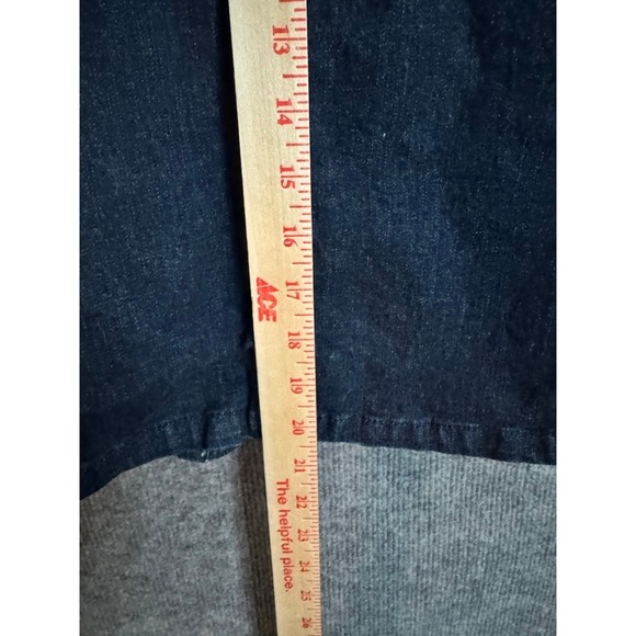 Lauren Jeans Co Ralph Lauren Womens Denim Blazer Jacket Dark Wash Button Size M - Picture 10 of 13